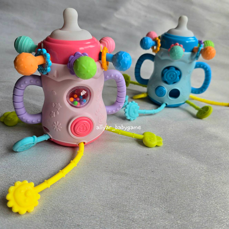 شیشه شیر دندونی رشته ای ابی🩵
